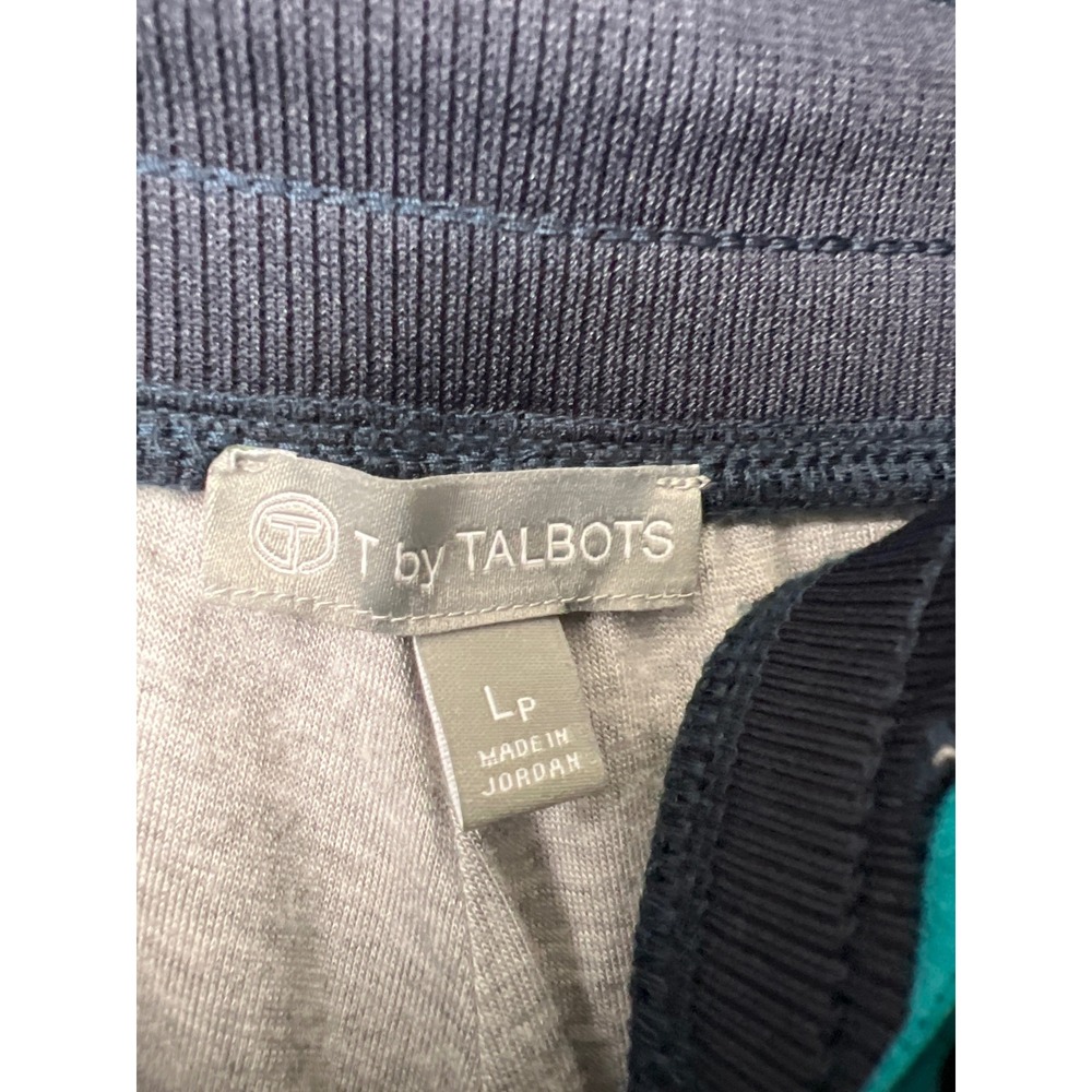 T by Talbots Jogger Pants Women LP Blue Excellent Lined Stretch Activewear - Picture 2 of 9